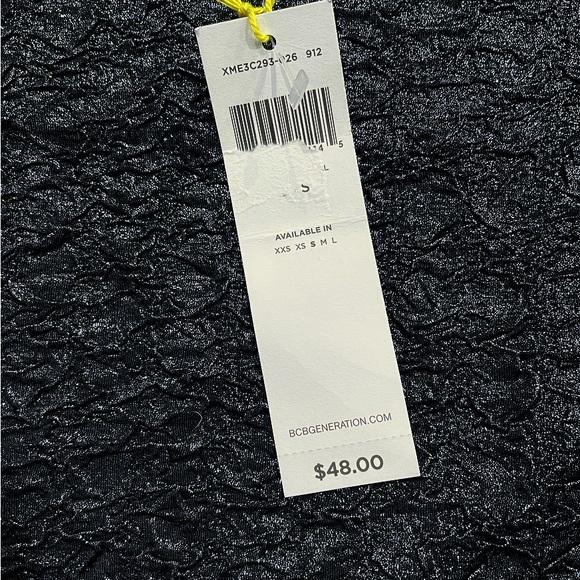 Lot Of 2 BCBGeneration Mini Skirts NWT Women’s Sz S Blue Velvet + Black Metallic - Picture 9 of 13